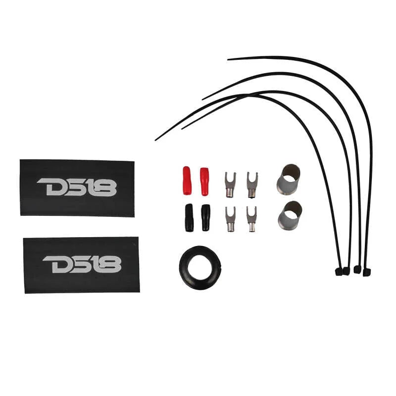 DS18 0-GA Amplifier Install Kit Advance- Red - Back View