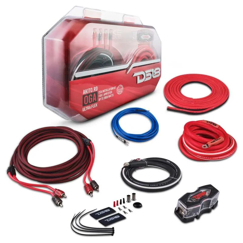 DS18 0-GA Amplifier Install Kit Advance- Red - Additional View 6
