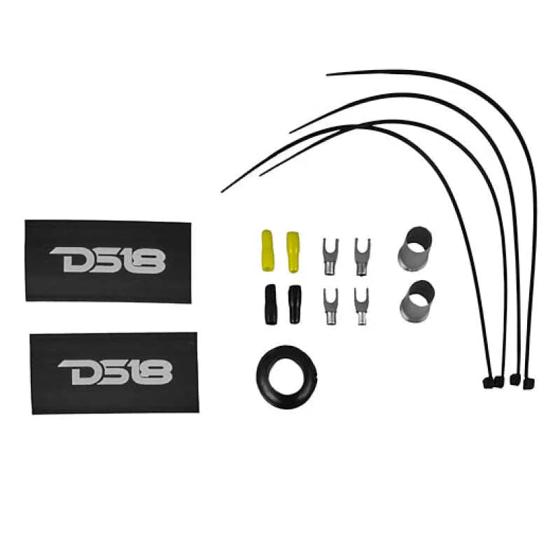 DS18 0-GA Amplifier Install Kit Advance- Yellow - Side View