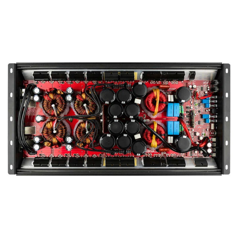 DS18 1-Channel Amp 15000 Burst/0.5ohm 8000/1ohm 4800/2ohm 2500/4ohm Watts RMS w/ Voltmeter Black - Main Product View