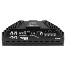 Load image into Gallery viewer, DS18 1-Channel Amp 15000 Burst/0.5ohm 8000/1ohm 4800/2ohm 2500/4ohm Watts RMS w/ Voltmeter Black - Side View