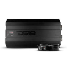 Load image into Gallery viewer, DS18 1-Channel Amp 15000 Burst/0.5ohm 8000/1ohm 4800/2ohm 2500/4ohm Watts RMS w/ Voltmeter Black - Back View