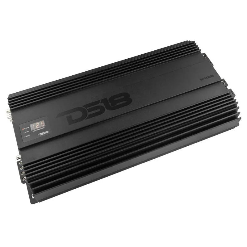 DS18 1-Channel Amp 15000 Burst/0.5ohm 8000/1ohm 4800/2ohm 2500/4ohm Watts RMS w/ Voltmeter Black - Additional View 5