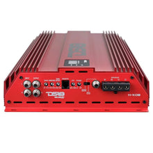 Load image into Gallery viewer, DS18 1-Channel Amp 15000 Burst/0.5ohm 8000/1ohm 4800/2ohm 2500/4ohm Watts RMS w/ Voltmeter Red - Installation View