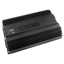 Load image into Gallery viewer, DS18 1-Channel Amp 9200 Burst/0.5ohm 5000/1ohm 3500/2ohm 2200/4ohm Watts RMS w/ Voltmeter Black - Side View