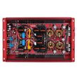 Load image into Gallery viewer, DS18 1-Channel Amp 9200 Burst/0.5ohm 5000/1ohm 3500/2ohm 2200/4ohm Watts RMS w/ Voltmeter Red - Back View