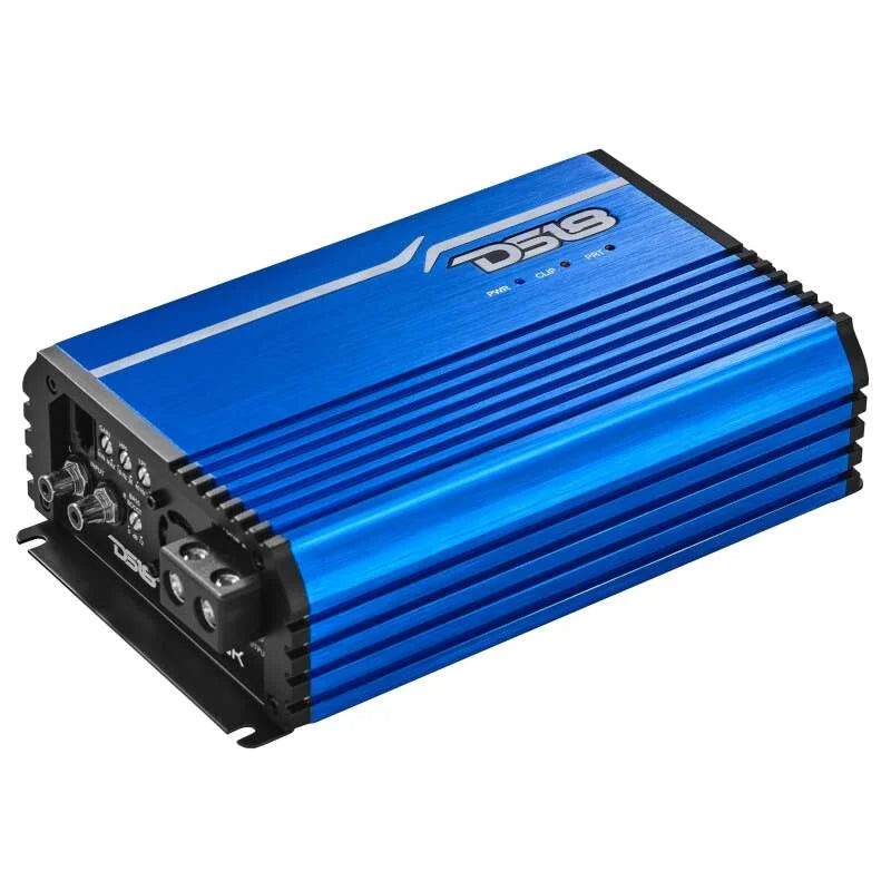 DS18 1-Channel Amp Class D Full-Range Monoblock 2500 Watts RMS/1ohm Blue - Installation View
