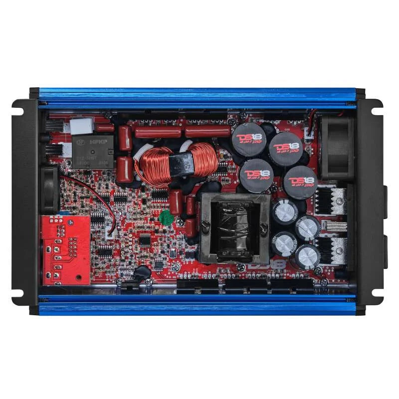 DS18 1-Channel Amp Class D Full-Range Monoblock 2500 Watts RMS/1ohm Blue - Additional View 5