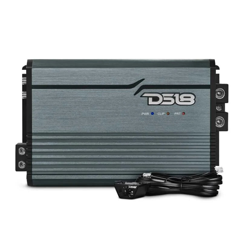 DS18 1-Channel Amp Class D Full-Range Monoblock 2500 Watts RMS/1ohm Titanium - Back View