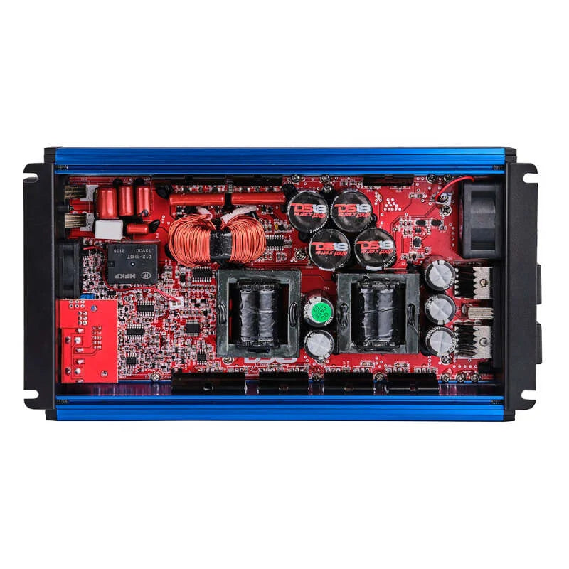 DS18 1-Channel Amp Class D Full-Range Monoblock 3500 Watts RMS/1ohm Blue - Installation View