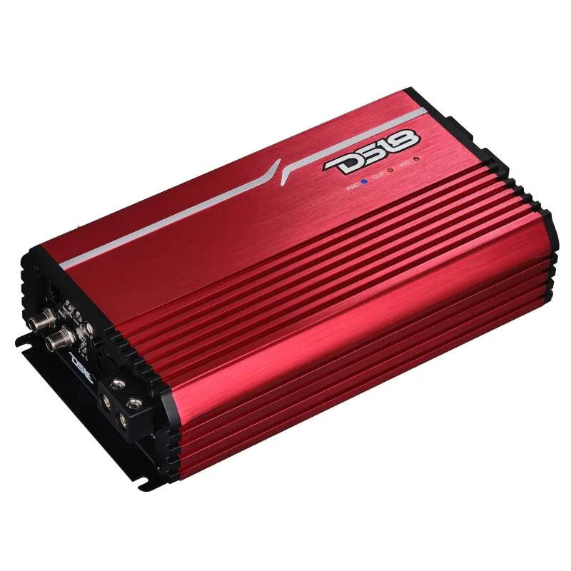 DS18 1-Channel Amp Class D Full-Range Monoblock 3500 Watts RMS/1ohm Red - Main Product View