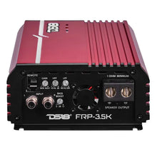 Load image into Gallery viewer, DS18 1-Channel Amp Class D Full-Range Monoblock 3500 Watts RMS/1ohm Red - Side View