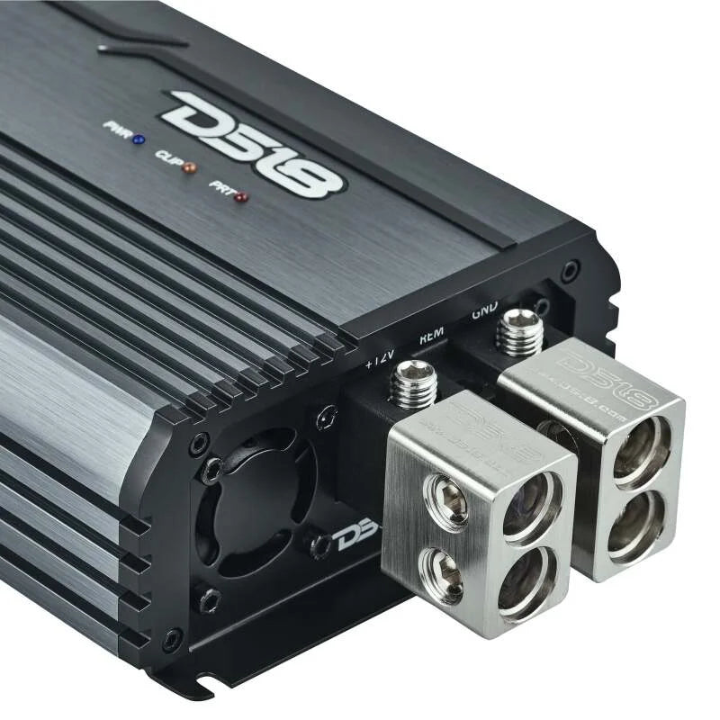 DS18 1-Channel Amp Class D Full-Range Monoblock 5000 Watts RMS/1ohm DPIV1/0 Terminals Incl Titanium - Main Product View