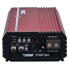 Load image into Gallery viewer, DS18 1-Channel Amp Class D Full-Range Monoblock 5000 Watts RMS/1ohm DPIV1/0 Terminals Included Red - Side View