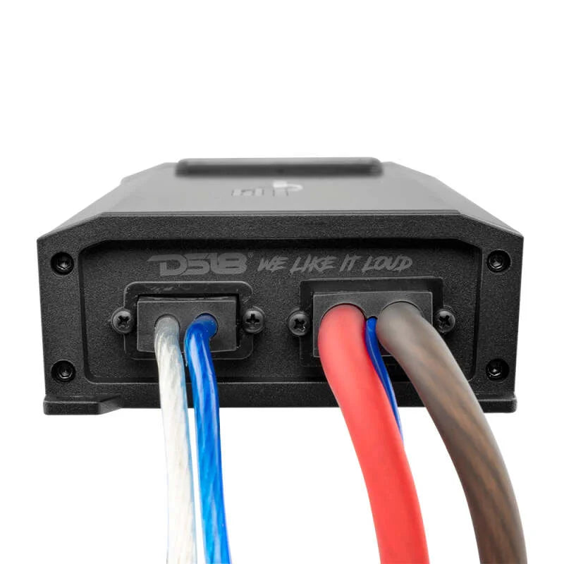 DS18 1-Channel Class-D Amp Full-Range 1500 Watts RMS at1 ohm IP67 Waterproof Rating - Back View