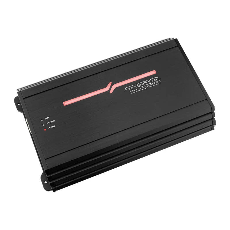 DS18 1-Channel Class D Amplifier 1000/1ohm 650/2ohm 380/4ohm Watts RMS - Back View