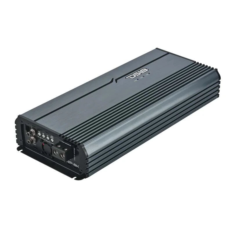 DS18 1-Channel Class D Full-Range Monoblock 8000 Watts RMS at1 ohm DPIV1/0 Terminals Incl Titanium - Back View
