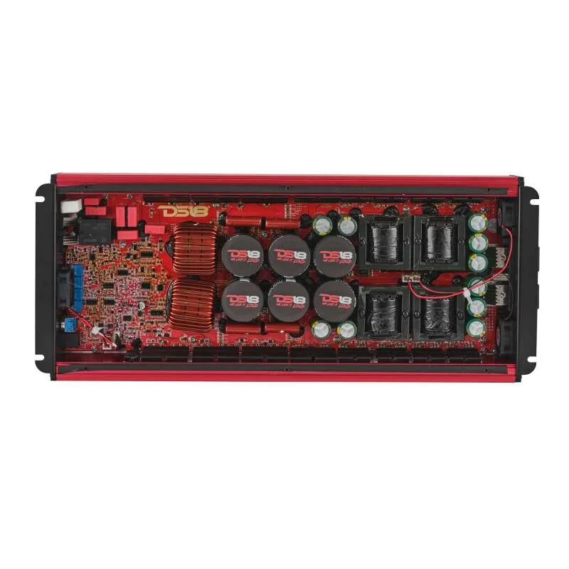 DS18 1-Channel Class D Full-Range Monoblock 8000 Watts RMS at1 ohm DPIV1/0 Terminals Included Red - Additional View 6