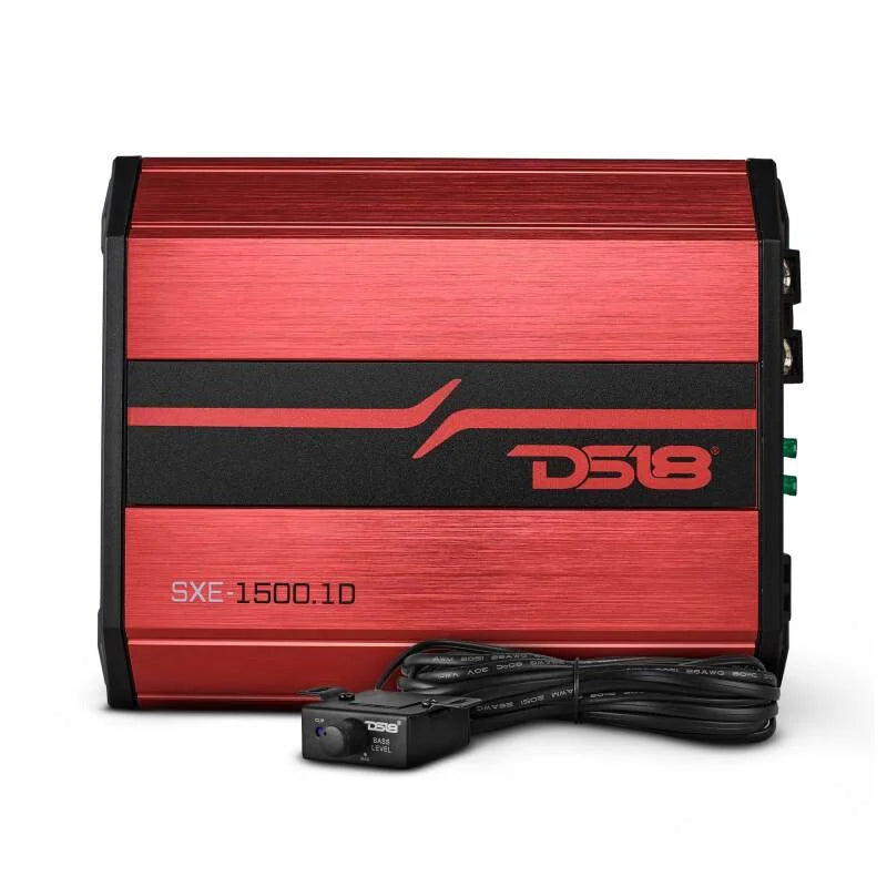 DS18 1-Channel SXE Amplifier Class D 500/1ohm 350/2ohm 200/4ohm Watts RMS- Red - Main Product View