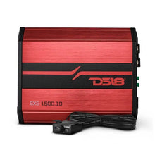 Load image into Gallery viewer, DS18 1-Channel SXE Amplifier Class D 500/1ohm 350/2ohm 200/4ohm Watts RMS- Red - Main Product View