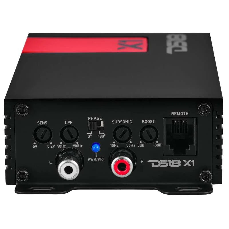 DS18 1-Channel Ultra Compact Class D Amplifier 300/1ohm 220/ohm 140/4ohm Watts RMS - Back View