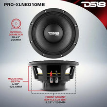 Load image into Gallery viewer, DS18 10in 1000 Watts RMS 8 ohm Neodymium Mid-Bass Loudspeaker - Main Product View