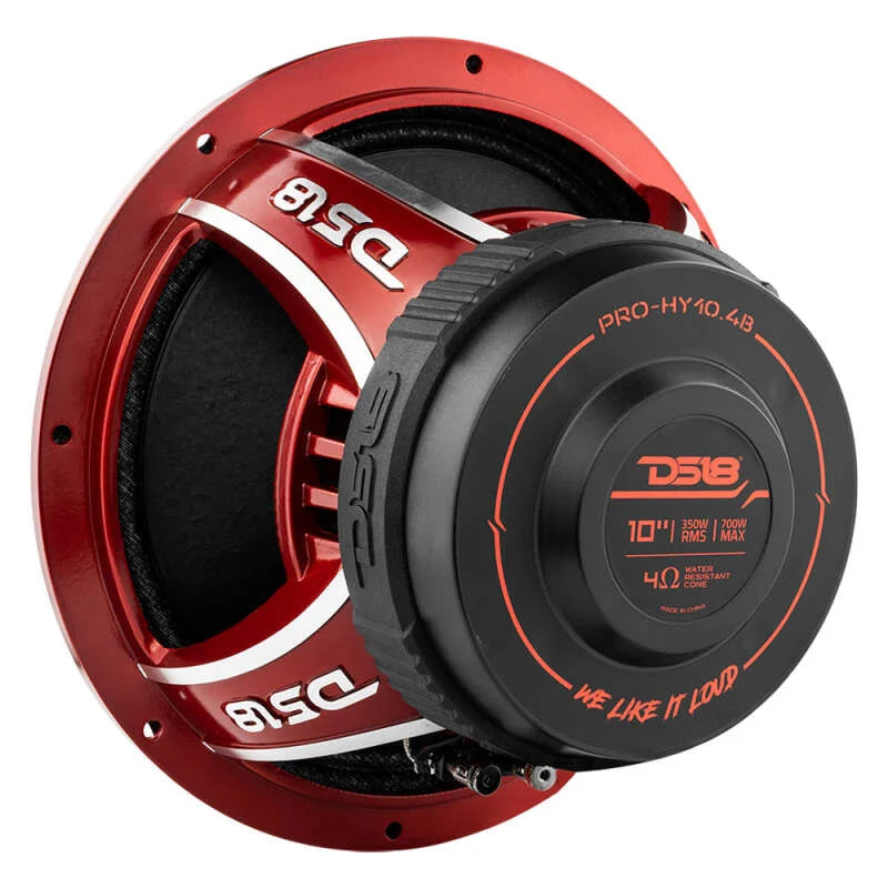 DS18 10in 350 Watts RMS 4 ohm Mid-Range Loudspeaker w/ Water Resistant Cone - Back View