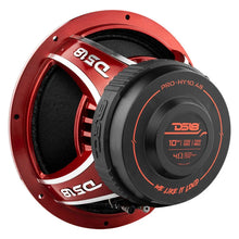Load image into Gallery viewer, DS18 10in 350 Watts RMS 4 ohm Mid-Range Loudspeaker w/ Water Resistant Cone - Back View
