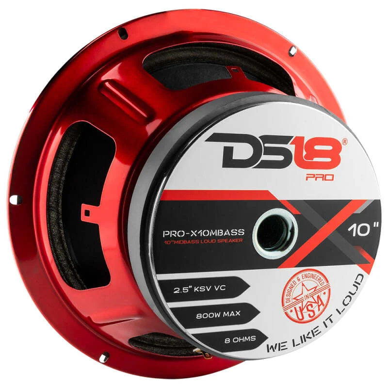DS18 10in 400 Watts RMS 8 ohm Mid-Bass Loudspeaker - Side View