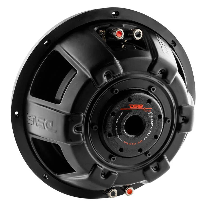 DS18 10in 500 Watts RMS 4 ohm DVC Shallow Mount Water Resistant Subwoofer - Side View