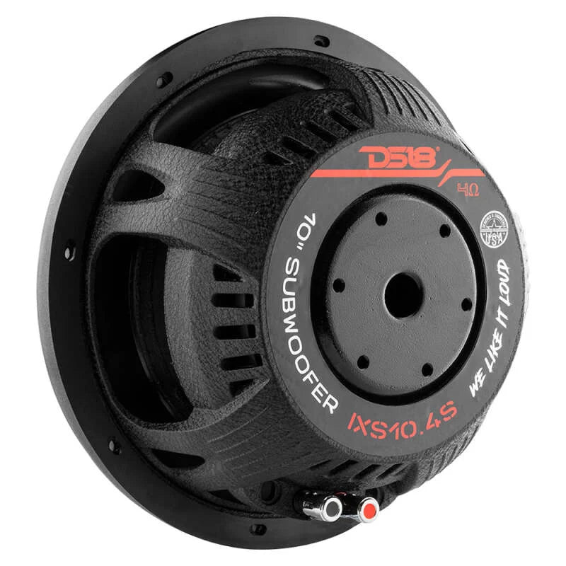 DS18 10in 600 Watts RMS 4 ohm SVC Shallow Mount Fiber Glass Subwoofer IXS Series - Additional View 6
