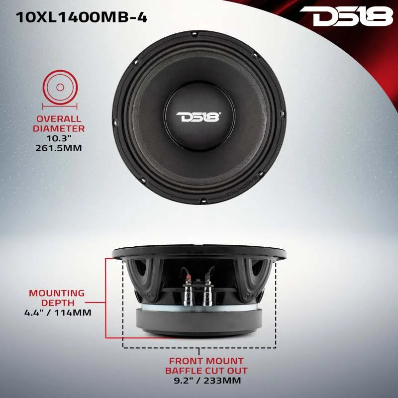 DS18 10in 700 Watts RMS 4 ohm Mid-Bass Loudspeakers - Installation View