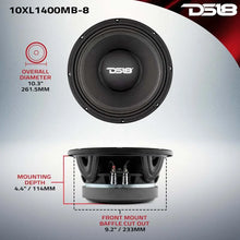 Load image into Gallery viewer, DS18 10in 700 Watts RMS 8 ohm Mid-Bass Loudspeakers - Side View