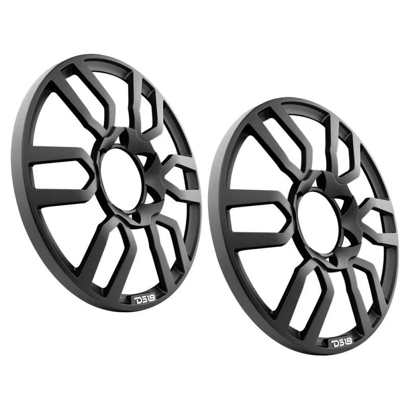 DS18 10in Speaker Grill Pair- Black - Side View