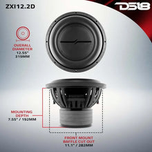 Load image into Gallery viewer, DS18 12in 1000 Watts RMS 2 ohm DVC High Excursion Subwoofer - Main Product View