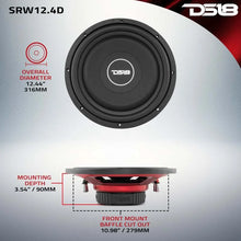 Load image into Gallery viewer, DS18 12in 220 Watts RMS 4 ohm DVC Shallow Mount Subwoofer - Additional View 6