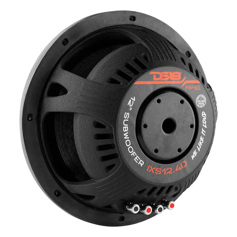 DS18 12in 800 Watts RMS 4 Ohm DVC Shallow Mount Fiber Glass Subwoofer IXS Series - Additional View 6