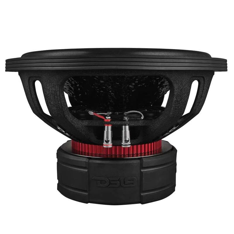 DS18 15in 2500 Watts RMS 4+4 ohm DVC Quad Stacked Magnet Reinforced Cone Subwoofers - Side View