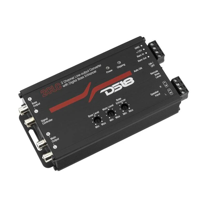 DS18 2-Channel Line Output Converter Digital Bass Enhancer For More Low End Boost - Side View