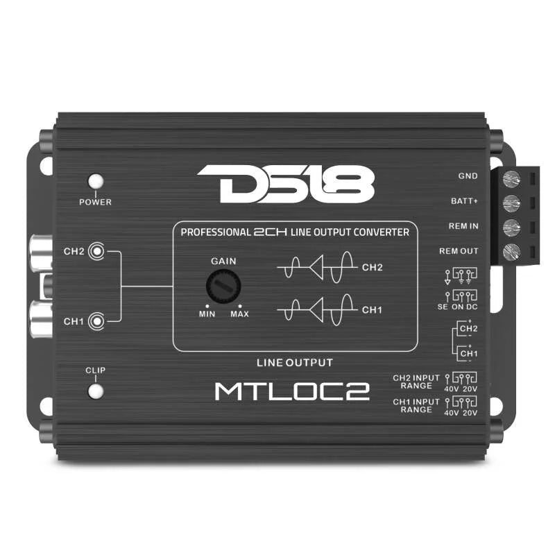 DS18 2-Chnl Speaker Emulator Remote Out Level Matching Controls LED Clip Indicator Hi/Low Converters - Detail View