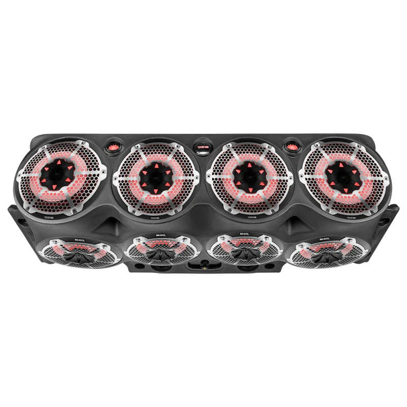 DS18 2007-18 Jeep JK/JKU Soundbar Enclosure Fits 8 x 10in/2x 2.3in/2x 1in (Speakers not Included) - Back View