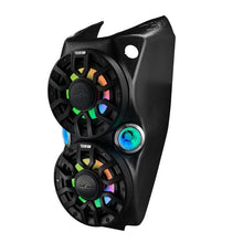 Load image into Gallery viewer, DS18 2015+ Polaris Slingshot Center Console Enclosure w/ 2x 6in NXL-IQ6/BK &amp; PRO-TW7LD Speakers - Side View