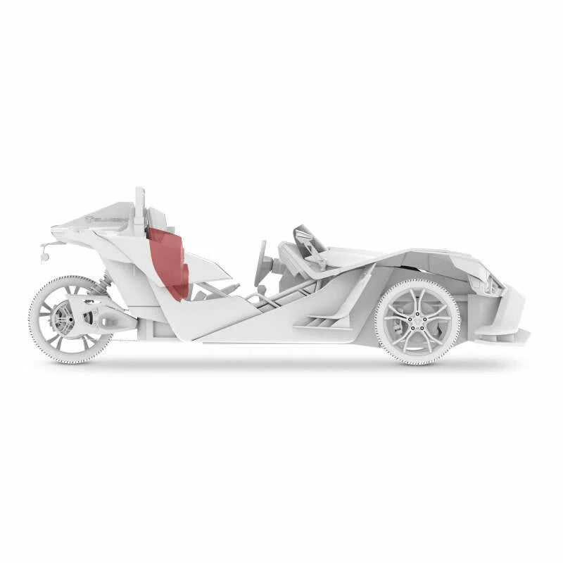 DS18 2015+ Polaris Slingshot Center Console Enclosure w/ 2x 6in NXL-IQ6/BK & PRO-TW7LD Speakers - Back View