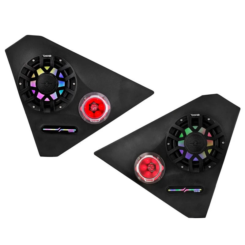 DS18 2015+ Polaris Slingshot Front Panel Enclosure Fits 2x 6.5in & 2x 3.8in Speakers (Not Included) - Additional View 9