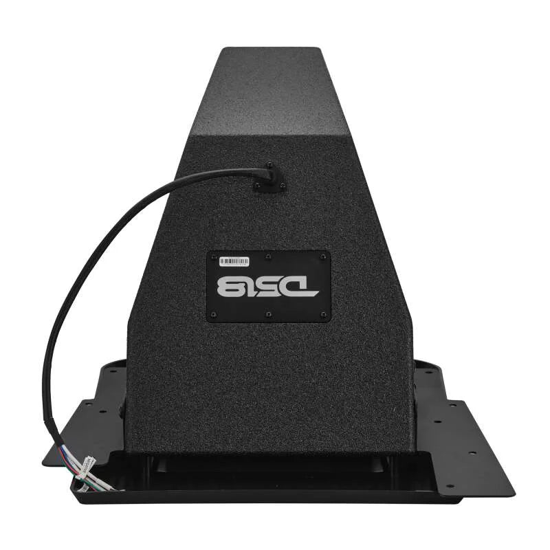 DS18 2015+ Polaris Slingshot Rear Subwoofer Enclosure Fits 10in Subwoofer- Black Bed Liner Finish - Installation View