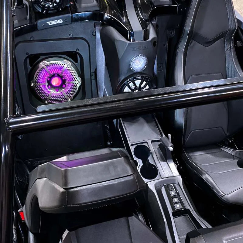 DS18 2015+ Polaris Slingshot Rear Subwoofer Enclosure Fits 10in Subwoofer- Black Bed Liner Finish - Additional View 5