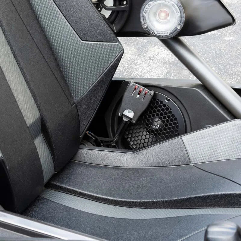 DS18 2015+ Polaris Slingshot Side Panel Enclosure Fits 2x 6.5in & 2x 2.3in (Speakers Not Included) - Back View