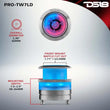 Load image into Gallery viewer, DS18 2.3in Super Bullet Tweeter 100 Watts RMS 1in Titanium Vc 4 ohm Digital LED Lights - Back View
