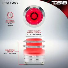 Load image into Gallery viewer, DS18 2.3in Super Bullet Tweeter 100 Watts RMS 1in Titanium Vc 4 ohm RGB LED Lights - Additional View 6
