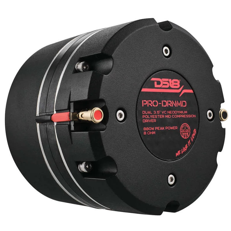 DS18 2in Drivers Bolt-On Throat 440 Watts RMS 2x 3.5in Dual Polyester Vc 8 ohm - Installation View